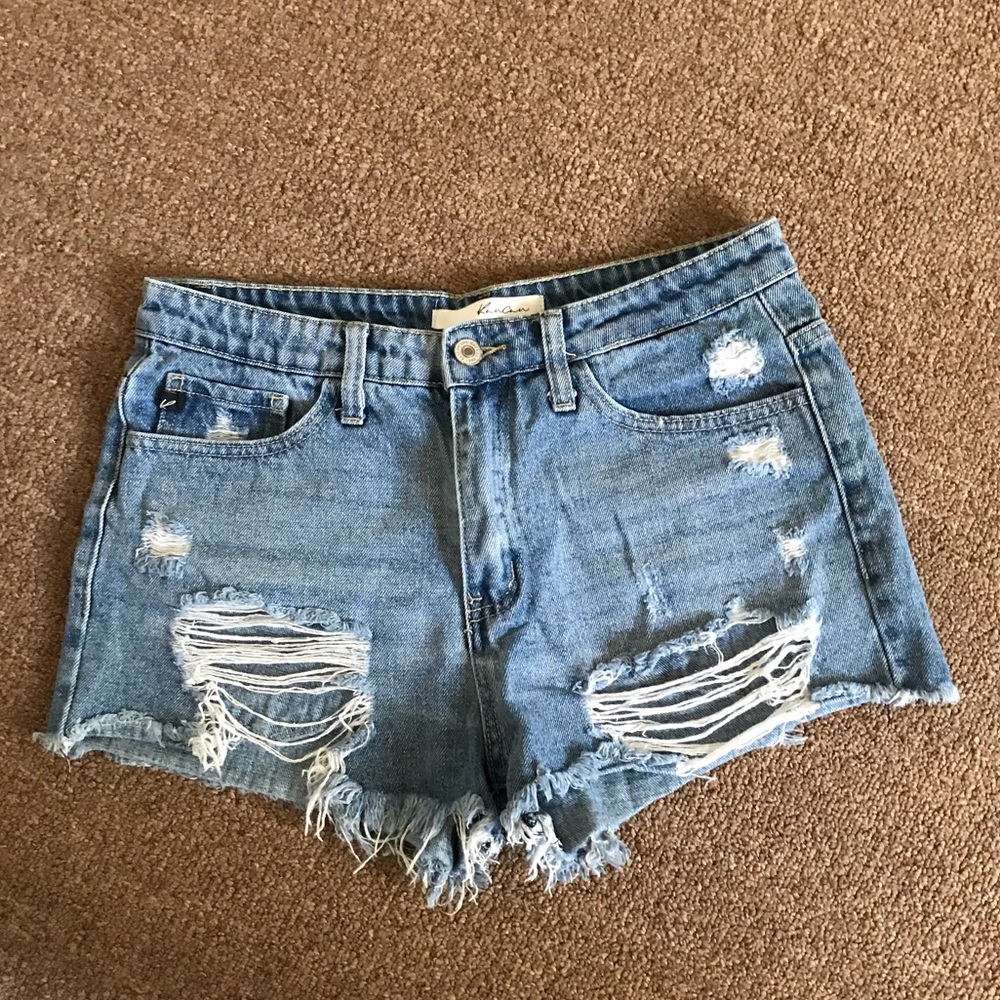 Kancan Ripped Jean Shorts